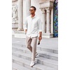 image:imageCOOFANDY Mens Casual Button Down Denim Shirts Long Sleeve Untucked Stretch Dress ShirtWhite