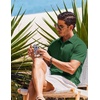 image:imageCOOFANDY Mens Casual Button Down Shirts Short Sleeve Textured Summer Beach ShirtsGreen