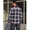 image:imageCOOFANDY Mens Flannel Plaid Shirts Long Sleeve Casual Button Down Cotton Shirt with PocketNavy Caramel Plaid