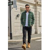 image:imageCOOFANDY Mens Flannel Shirts Long Sleeve Plaid Button Down Shirt Cotton Casual Work Shirts with PocketsGreenyellow