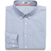 image:imageCOOFANDY Mens Long Sleeve Button Down Shirt Casual Untucked Shirts for Men Oxford Dress ShirtsWhiteblue Stripe