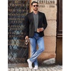 image:imageCOOFANDY Mens Long Sleeve Button Down Shirts Casual Untucked Shirts for Men Dress Shirts Beach Wedding ShirtsBlack Greysquare