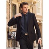 image:imageCOOFANDY Mens Long Sleeve Button Down Shirts Casual Untucked Shirts for Men Dress Shirts Beach Wedding ShirtsBlack Plaid