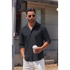 image:imageCOOFANDY Mens Long Sleeve Button Down Shirts Casual Untucked Shirts for Men Dress Shirts Beach Wedding ShirtsBlack Plaid