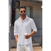 image:imageCOOFANDY Mens Long Sleeve Button Down Shirts Casual Untucked Shirts for Men Dress Shirts Beach Wedding ShirtsBlue Dotwhite