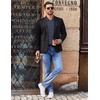 image:imageCOOFANDY Mens Long Sleeve Button Down Shirts Casual Untucked Shirts for Men Dress Shirts Beach Wedding ShirtsNavywhite