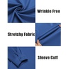 image:imageCOOFANDY Mens Long Sleeve Wrinkle Free Shirts Casual Button Down Shirts Untucked Dress ShirtDark Blue