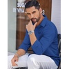 image:imageCOOFANDY Mens Long Sleeve Wrinkle Free Shirts Casual Button Down Shirts Untucked Dress ShirtDark Blue