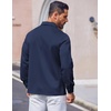 image:imageCOOFANDY Mens Long Sleeve Wrinkle Free Shirts Casual Button Down Shirts Untucked Dress ShirtNavy Blue