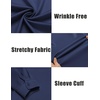 image:imageCOOFANDY Mens Long Sleeve Wrinkle Free Shirts Casual Button Down Shirts Untucked Dress ShirtNavy Blue