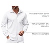 image:imageCOOFANDY Mens Long Sleeve Wrinkle Free Shirts Casual Button Down Shirts Untucked Dress ShirtWhite
