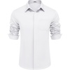 image:imageCOOFANDY Mens Long Sleeve Wrinkle Free Shirts Casual Button Down Shirts Untucked Dress ShirtWhite