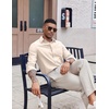 image:imageCOOFANDY Mens Oxford Shirt Long Sleeve Casual Button Down Shirts Soild Dress Shirts with PocketBeige