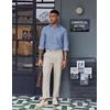 image:imageCOOFANDY Mens Oxford Shirt Long Sleeve Casual Button Down Shirts Soild Dress Shirts with PocketDark Blue