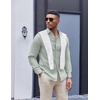 image:imageCOOFANDY Mens Oxford Shirt Long Sleeve Casual Button Down Shirts Soild Dress Shirts with PocketLight Green