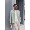 image:imageCOOFANDY Mens Oxford Shirt Long Sleeve Casual Button Down Shirts Soild Dress Shirts with PocketLight Green