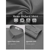 image:imageCOOFANDY Mens Oxford Shirt Long Sleeve Dress Shirt Casual Button Down ShirtDark Grey