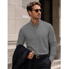 image:imageCOOFANDY Mens Oxford Shirt Long Sleeve Dress Shirt Casual Button Down ShirtDark Grey