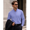 image:imageCOOFANDY Mens Oxford Shirt Long Sleeve Dress Shirt Casual Button Down ShirtDenim Blue