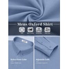 image:imageCOOFANDY Mens Oxford Shirt Long Sleeve Dress Shirt Casual Button Down ShirtGrey Blue