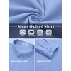 image:imageCOOFANDY Mens Oxford Shirt Long Sleeve Dress Shirt Casual Button Down ShirtLight Blue