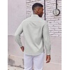 image:imageCOOFANDY Mens Oxford Shirt Long Sleeve Dress Shirt Casual Button Down ShirtLight Grey