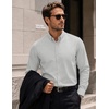 image:imageCOOFANDY Mens Oxford Shirt Long Sleeve Dress Shirt Casual Button Down ShirtLight Grey