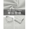 image:imageCOOFANDY Mens Oxford Shirt Long Sleeve Dress Shirt Casual Button Down ShirtLight Grey