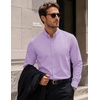 image:imageCOOFANDY Mens Oxford Shirt Long Sleeve Dress Shirt Casual Button Down ShirtLight Purple