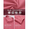 image:imageCOOFANDY Mens Oxford Shirt Long Sleeve Dress Shirt Casual Button Down ShirtRed