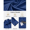 image:imageCOOFANDY Mens Satin Dress Shirts Long Sleeve Shiny Button Down ShirtNavy Blue