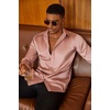 image:imageCOOFANDY Mens Satin Dress Shirts Long Sleeve Shiny Button Down ShirtPink