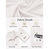 image:imageCOOFANDY Mens Satin Dress Shirts Long Sleeve Shiny Button Down ShirtWhite