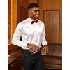 image:imageCOOFANDY Mens Satin Dress Shirts Long Sleeve Shiny Button Down ShirtWhite
