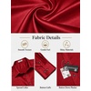image:imageCOOFANDY Mens Satin Dress Shirts Long Sleeve Shiny Button Down ShirtWine Red