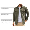 image:imageCOOFANDY Mens Shirt Jacket Long Sleeve Button Down Shirt for Mens ShacketsArmy Green