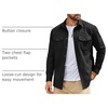 image:imageCOOFANDY Mens Shirt Jacket Long Sleeve Button Down Shirt for Mens ShacketsBlack