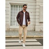 image:imageCOOFANDY Mens Shirt Jacket Long Sleeve Button Down Shirt for Mens ShacketsBrown