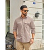image:imageCOOFANDY Mens Shirt Jacket Long Sleeve Button Down Shirt for Mens ShacketsChampagne