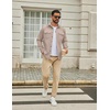 image:imageCOOFANDY Mens Shirt Jacket Long Sleeve Button Down Shirt for Mens ShacketsChampagne