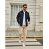 image:imageCOOFANDY Mens Shirt Jacket Long Sleeve Button Down Shirt for Mens ShacketsDark Blue