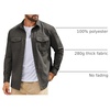 image:imageCOOFANDY Mens Shirt Jacket Long Sleeve Button Down Shirt for Mens ShacketsDark Green