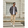 image:imageCOOFANDY Mens Shirt Jacket Long Sleeve Button Down Shirt for Mens ShacketsDark Grey