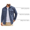 image:imageCOOFANDY Mens Shirt Jacket Long Sleeve Button Down Shirt for Mens ShacketsGrey Blue