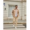 image:imageCOOFANDY Mens Shirt Jacket Long Sleeve Button Down Shirt for Mens ShacketsKakhi