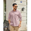 image:imageCOOFANDY Mens Shirt Jacket Long Sleeve Button Down Shirt for Mens ShacketsLight Pink