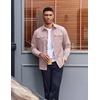 image:imageCOOFANDY Mens Shirt Jacket Long Sleeve Button Down Shirt for Mens ShacketsLight Pink