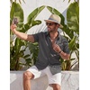 image:imageCOOFANDY Mens Short Sleeve Casual Button Down Shirts Summer Beach ShirtAdark Grey