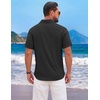 image:imageCOOFANDY Mens Short Sleeve Casual Button Down Shirts Summer Beach ShirtBlack