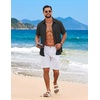 image:imageCOOFANDY Mens Short Sleeve Casual Button Down Shirts Summer Beach ShirtBlack